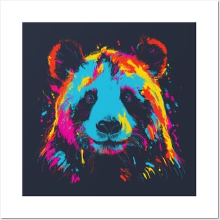 Colorful abstract panda Posters and Art